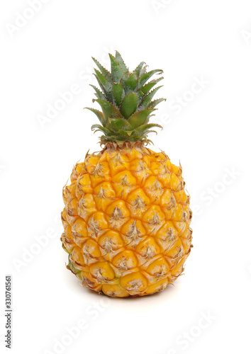 Baby pineapple isolated on white background.