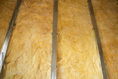 Wool wall insulation, internal insulation photo