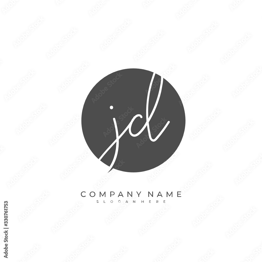 Handwritten initial letter J D JD for identity and logo. Vector logo template with handwriting and signature style. Handwritten initial letter J D JD for identity and logo. Vector logo template with handwriting and signature style.