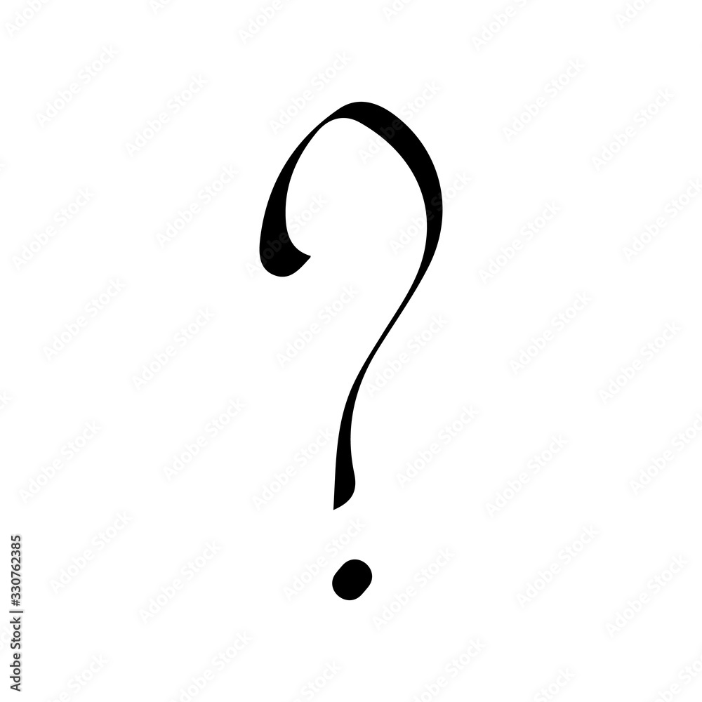 Question mark. Hand drawn sketch. FAQ button. Asking questions. Ask for help. Vector illustration isolated on white background Question mark. Hand drawn sketch. FAQ button. Asking questions. Ask for help. Vector illustration isolated on white background