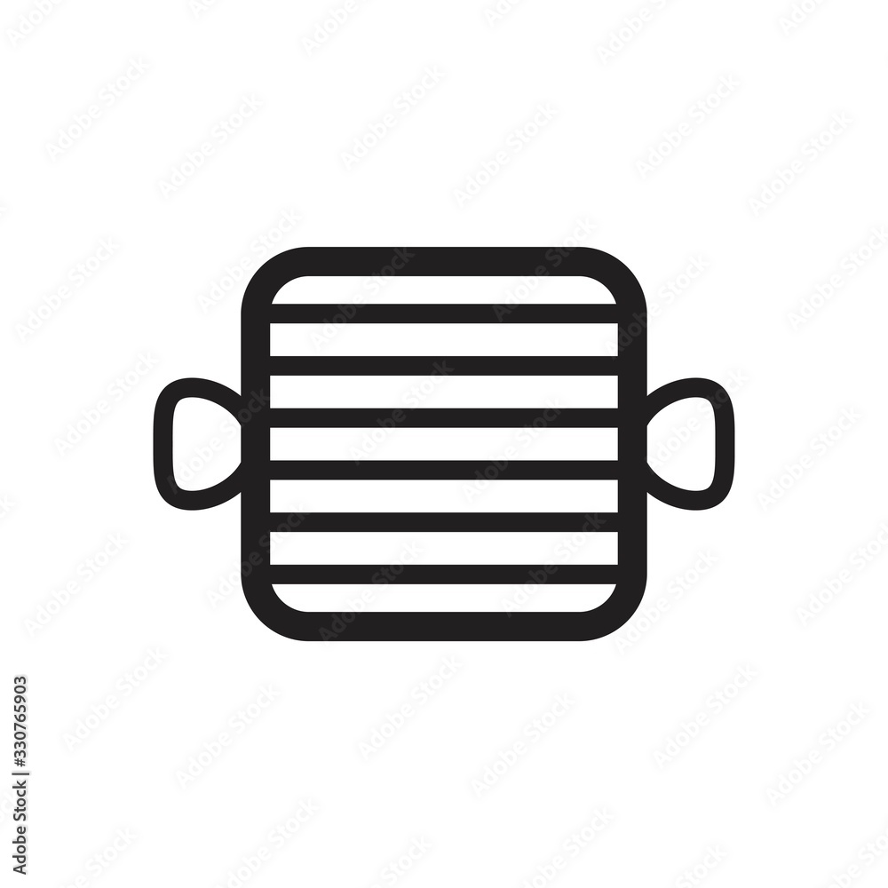 Grill icon template black color editable. Grill icon symbol Flat vector illustration for graphic and web design. Grill icon template black color editable. Grill icon symbol Flat vector illustration for graphic and web design.