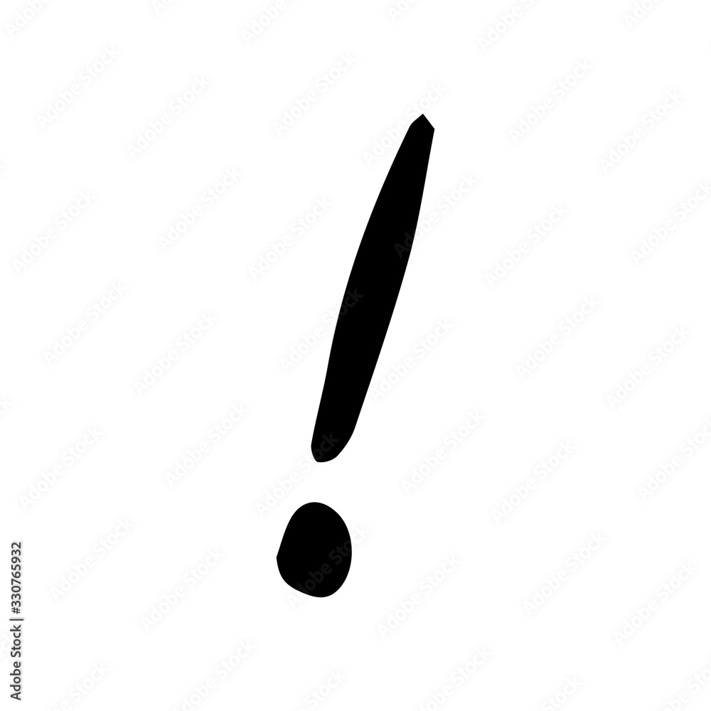 Exclamation mark. Grunge doodle sketch exclamation marks vector. exclamation marks illustration on white background Exclamation mark. Grunge doodle sketch exclamation marks vector. exclamation marks illustration on white background