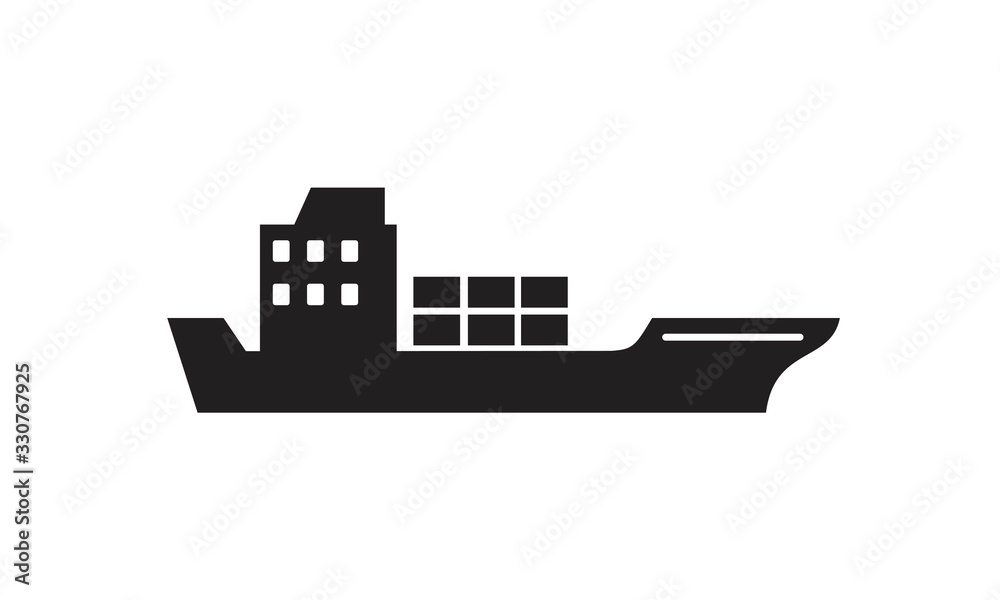 Barge icon template black color editable. Barge icon symbol Flat vector illustration for graphic and web design.