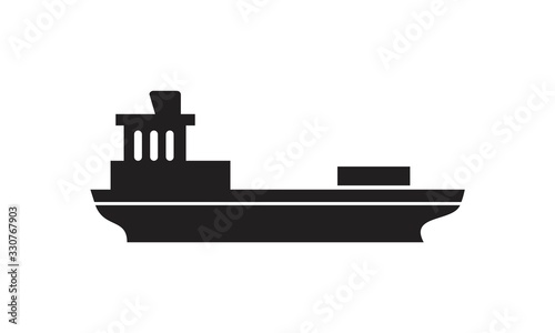 Slika na platnu Barge icon template black color editable