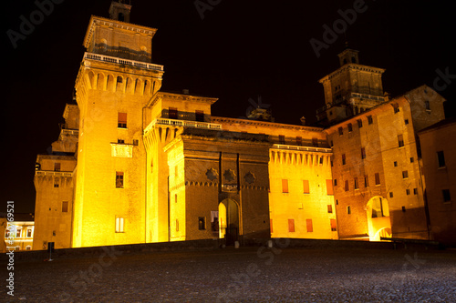 Ferrara (FE), Italy - June 10, 2017: The Estense castle in Ferrara, Emilia Romagna, Italy