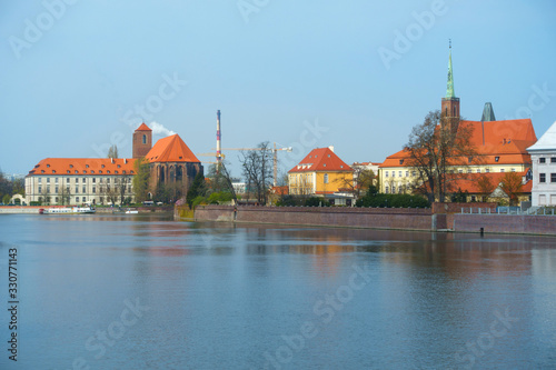 Wroclaw, Poland. Tumski island on river Odra