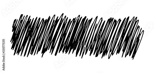 Hand drawn rectangle scribble smear