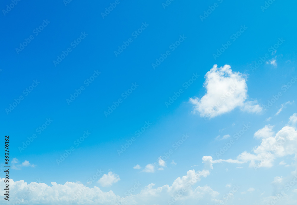 blue sky with white, soft clouds in Springtime blue sky with white, soft clouds in Springtime