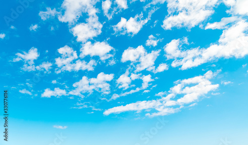 Small clouds and blue sky in springtime
