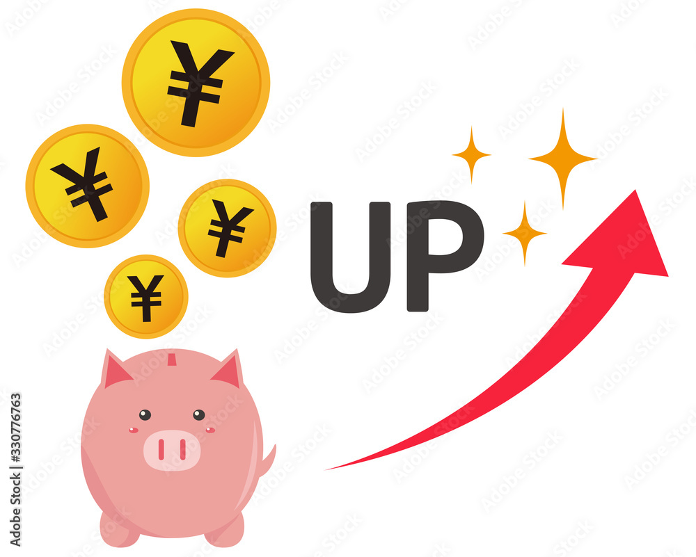 Obraz premium 豚 ぶたの貯金箱 貯金箱 お金 コイン ￥