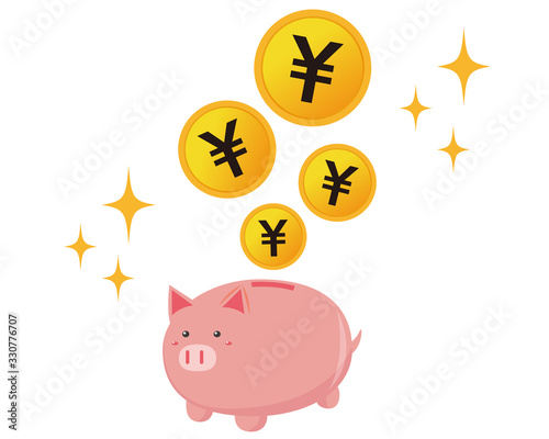 豚　ぶたの貯金箱　貯金箱　お金　コイン　￥