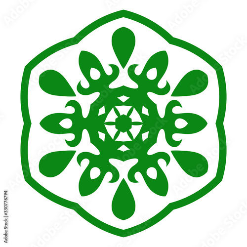 Vector Illustration Ornament With Caucasian Motifs