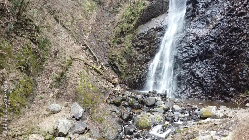 Drone video of Shirai Falls in Shikoku in Japan Drone video of Shirai Falls in Shikoku in Japan