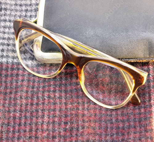 vintage glasses with case