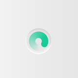 Very high detailed white user interface round loading button for websites and mobile apps, vector illustration