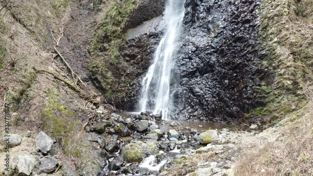 Drone video of Shirai Falls in Shikoku in Japan Drone video of Shirai Falls in Shikoku in Japan