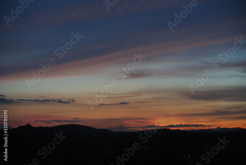 Orange blue sky sunset © emelierobin