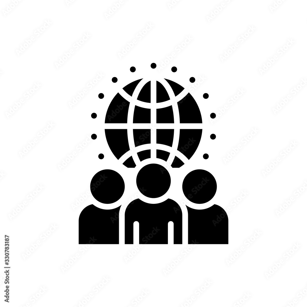 Peoples Glyph Vector Icon Style Illustration Peoples Glyph Vector Icon Style Illustration