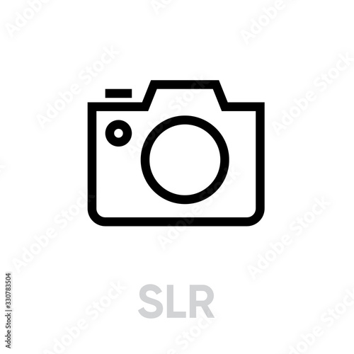 SLR icon. Editable Vector Outline. Trendy flat symbol design.