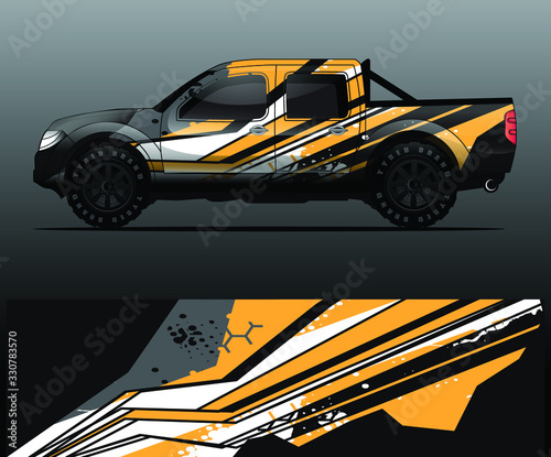 truck decal graphic wrap vector, abstract background