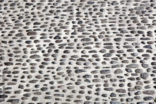 Cobbled pavement made of ro...