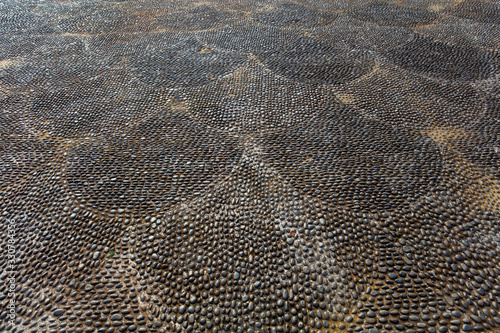 Cobbled pavement made of ro...