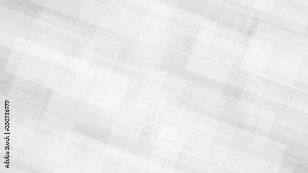 Abstract background of translucent rectangles in gray and white colors