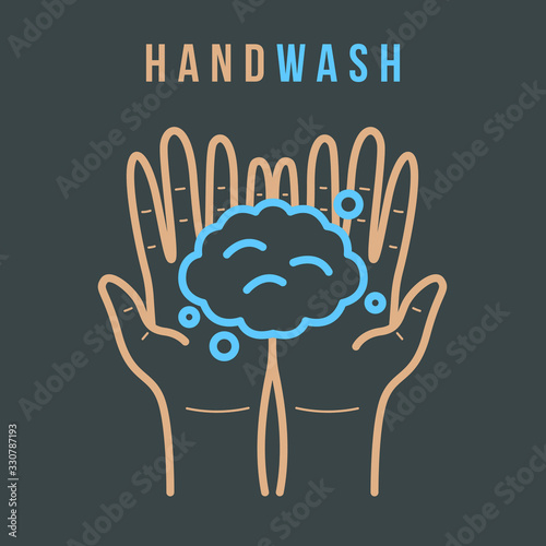 Hand Washing For Prevent Illness And Hygiene, Keep Your Healthy, Sanitary, Infection, Sickness, Healthy, Vector illustration of Handwashing. flat icon design
