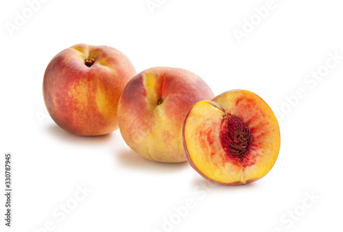 Peaches from Sicily - Isolated on White Background