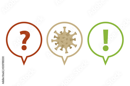 question and answer faq virus info graphic vector illustration EPS10