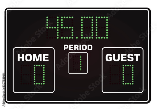 Simple sport scoreboard. vector illustration