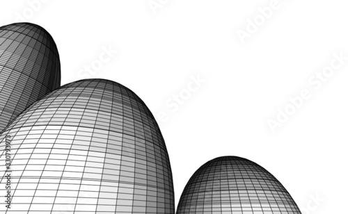 architecture building vector 3d illustration 