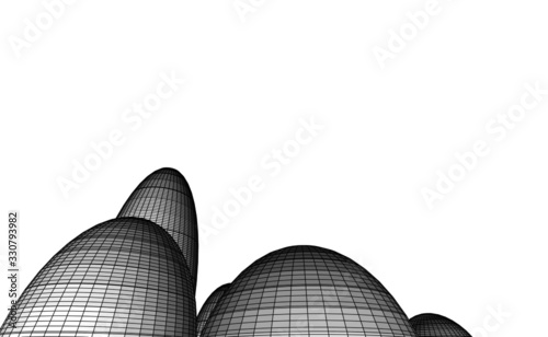 architecture building vector 3d illustration 