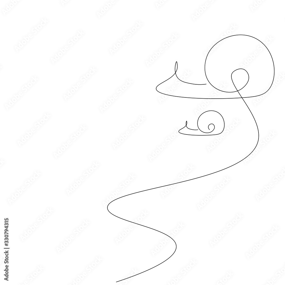 Snails animals family vector illustration