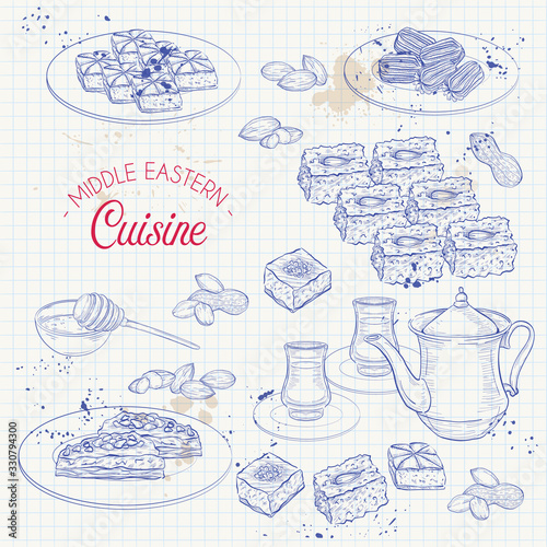 Arabic Food. Traditional eastern cuisine.