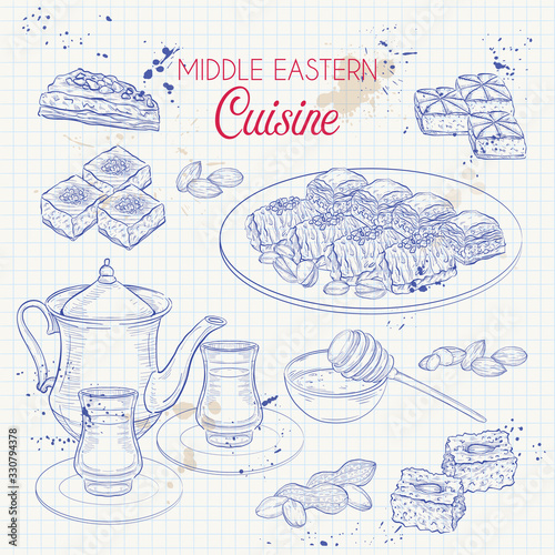 Arabic Food. Traditional eastern cuisine.