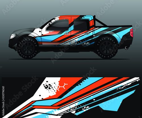 truck decal graphic wrap vector, abstract background