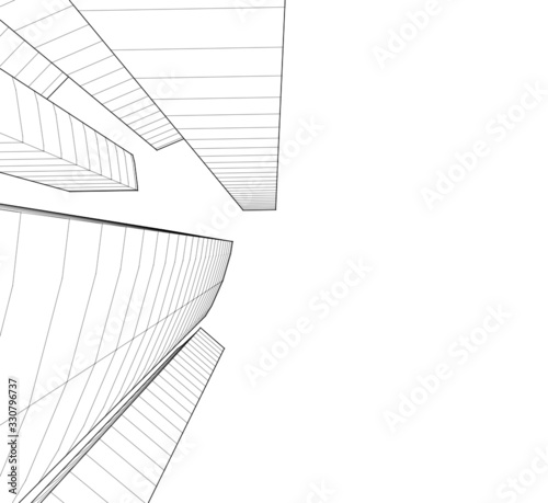 architecture building vector 3d illustration 
