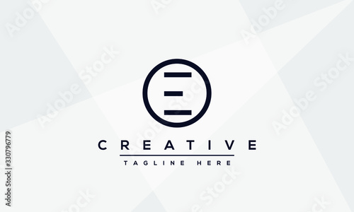 Modern unique creative letter E logo design, Minimalist E initial based vector icon.