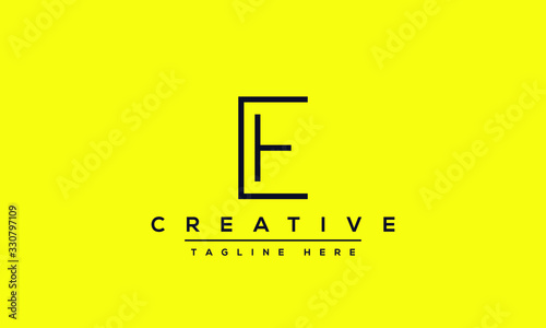 Modern unique creative letter E logo design, Minimalist E initial based vector icon.