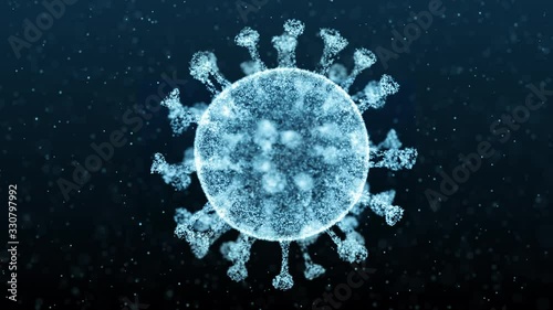 Virus in 3D space, concept of pandemic, virology, coronavirus, sars, epidemic, global medical crysis