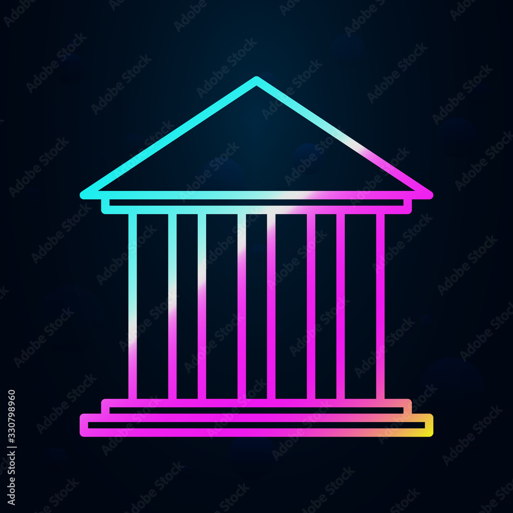 bank in nolan style icon. Simple thin line, outline vector of finance and chart icons for ui and ux, website or mobile application bank in nolan style icon. Simple thin line, outline vector of finance and chart icons for ui and ux, website or mobile application