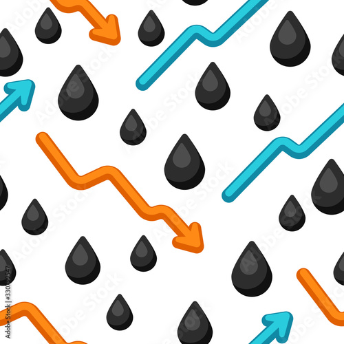 Seamless pattern with oil black drops.