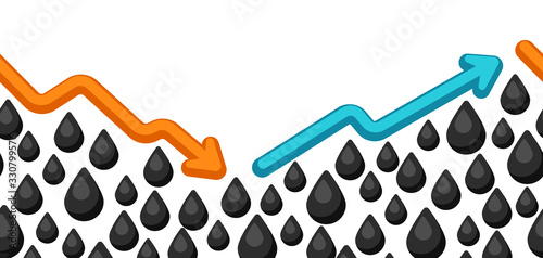 Seamless pattern with oil black drops.