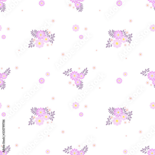 Seamless floral pattern. Background in small flowers for textiles, fabrics, cotton fabric, covers, wallpaper, print, gift wrapping, postcard, scrapbooking.