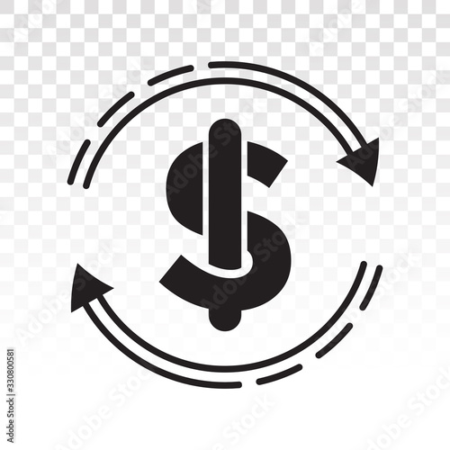 Automatic recurring payments or billing cycle line art icon for apps and websites