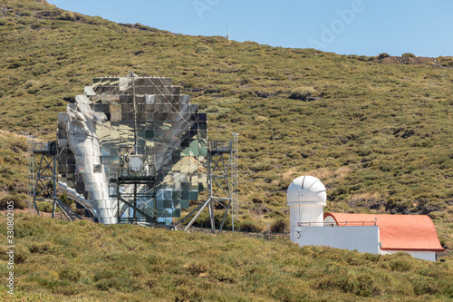 Roque de los Muchachos Observatory is an astronomical observatory located in the island of La Palma in the Canary Islands. Observatory at Caldera De Taburiente. Science and technology MAGIC telescope photo