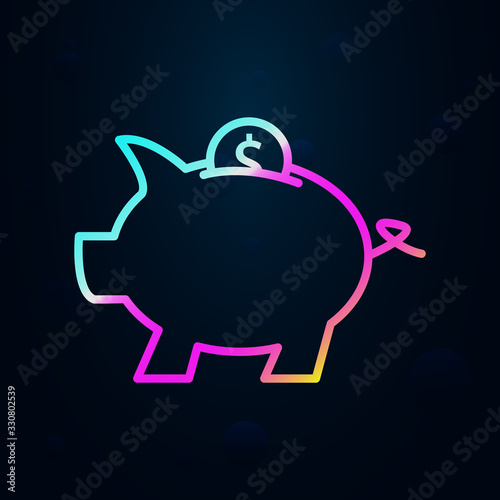 money bag pigeon in nolan style icon. Simple thin line, outline vector of finance and chart icons for ui and ux, website or mobile application