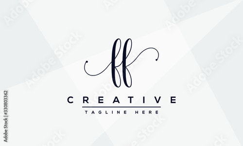 Modern unique creative alphabet  letter F logo design, Minimalist F monogram initial based vector icon.