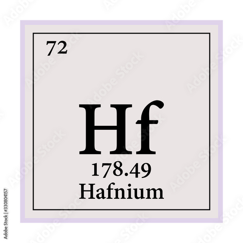 Hafnium Periodic Table of the Elements Vector illustration eps 10.